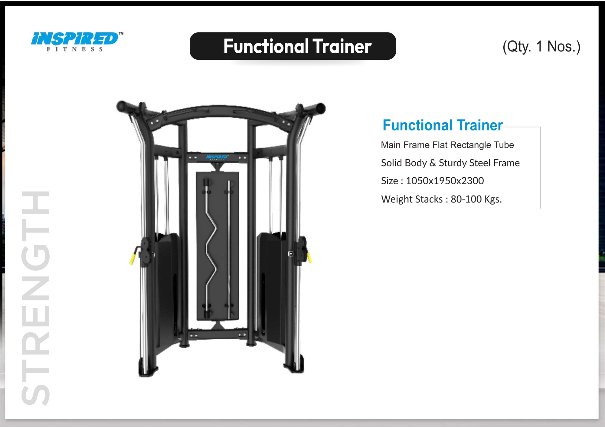INSPIRED FITNESS FULL IMPORTANT GYM SETUP SUPREME SERIES RS.19,49,999/-