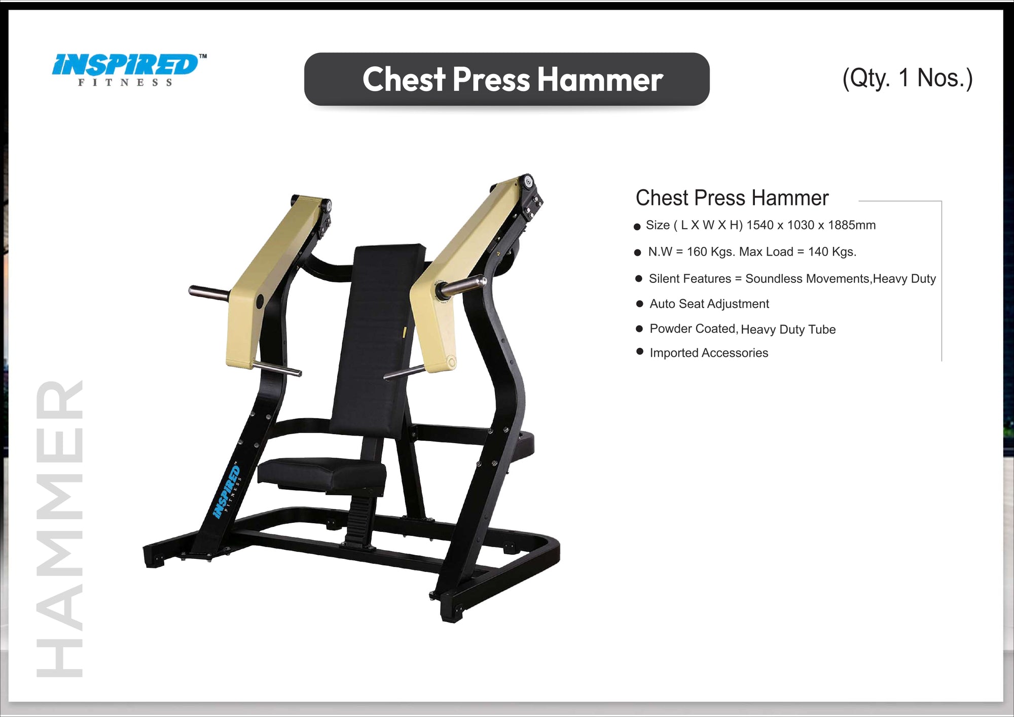 INSPIRED FITNESS FULL IMPORTANT GYM SETUP SUPREME SERIES RS.19,49,999/-