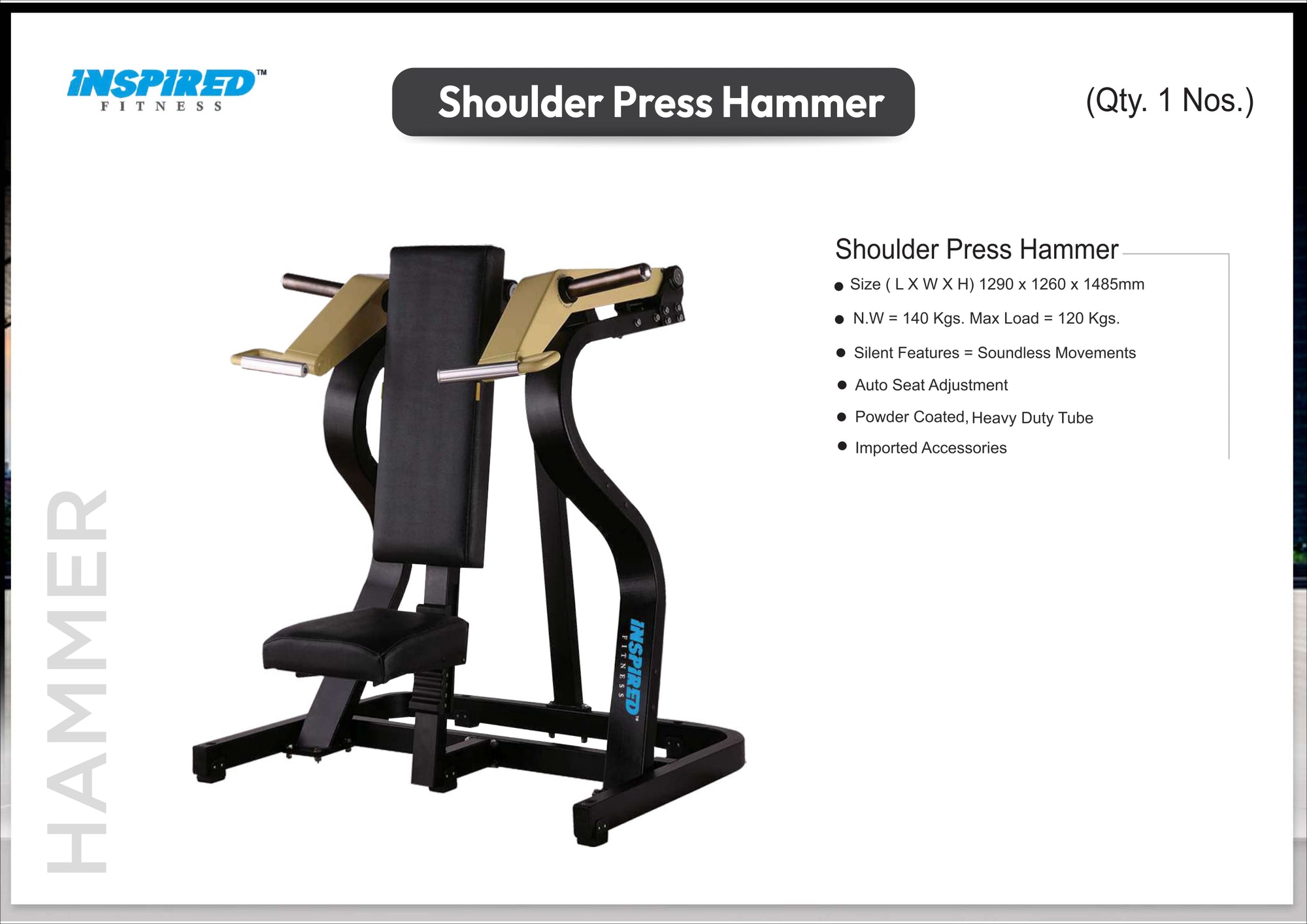 INSPIRED FITNESS FULL IMPORTANT GYM SETUP SUPREME SERIES RS.19,49,999/-