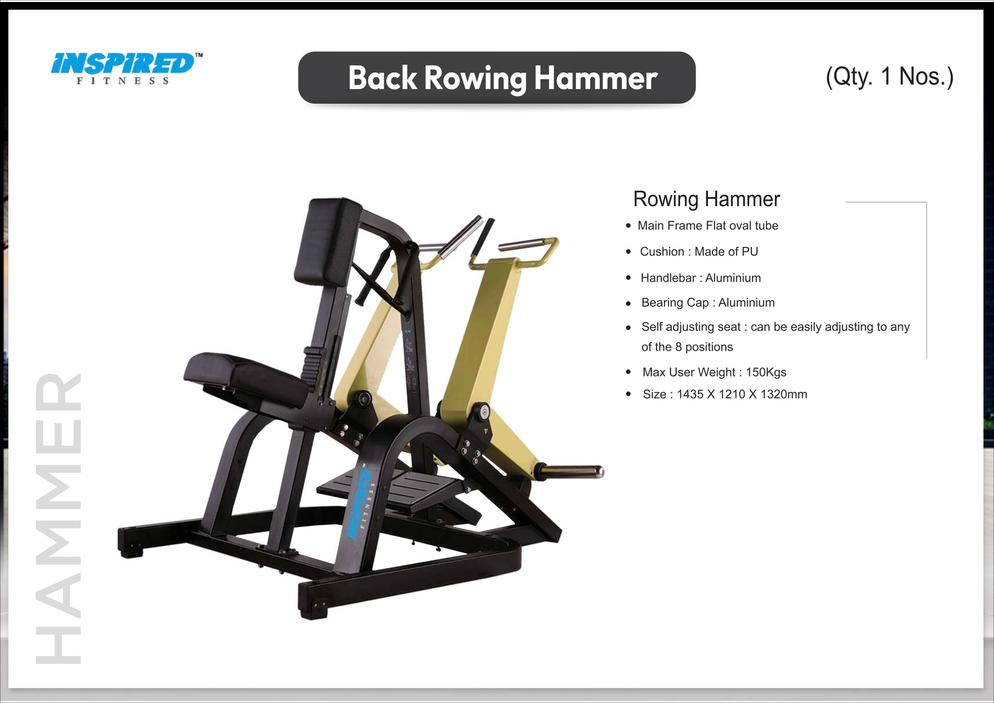 INSPIRED FITNESS FULL IMPORTANT GYM SETUP SUPREME SERIES RS.19,49,999/-
