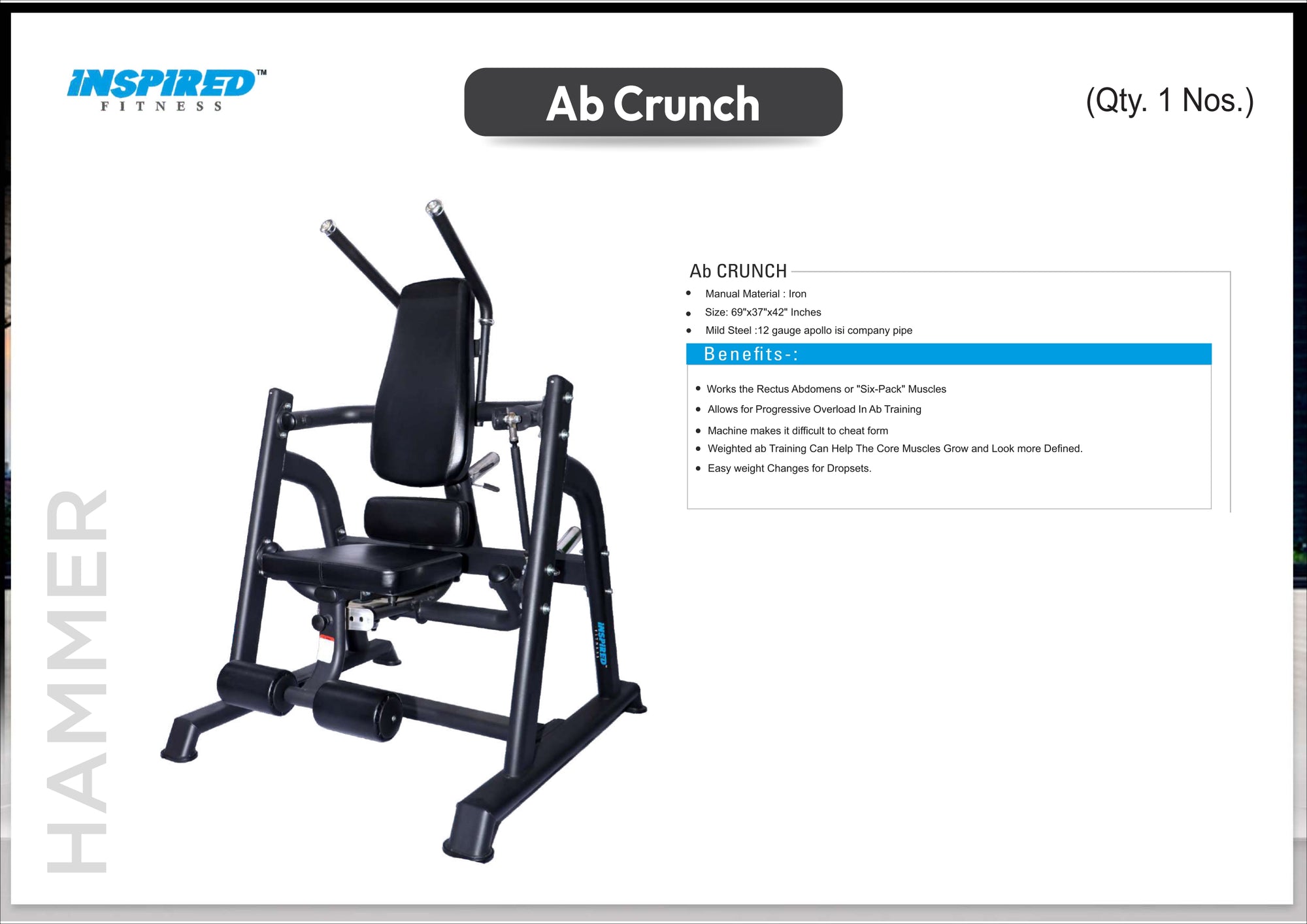 INSPIRED FITNESS FULL IMPORTANT GYM SETUP SUPREME SERIES RS.19,49,999/-