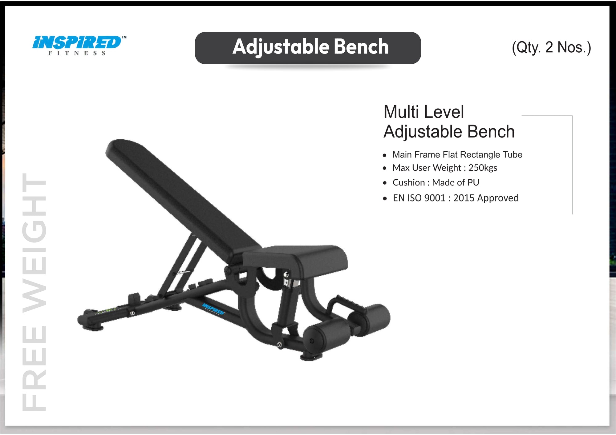 INSPIRED FITNESS FULL IMPORTANT GYM SETUP SUPREME SERIES RS.19,49,999/-