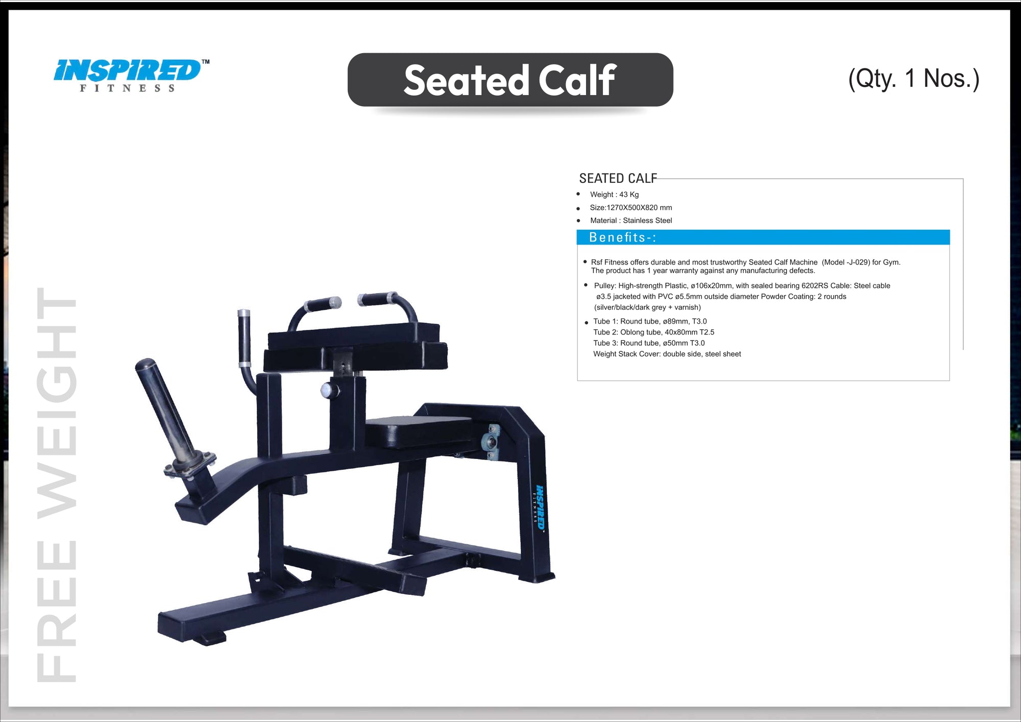 INSPIRED FITNESS FULL IMPORTANT GYM SETUP SUPREME SERIES RS.19,49,999/-