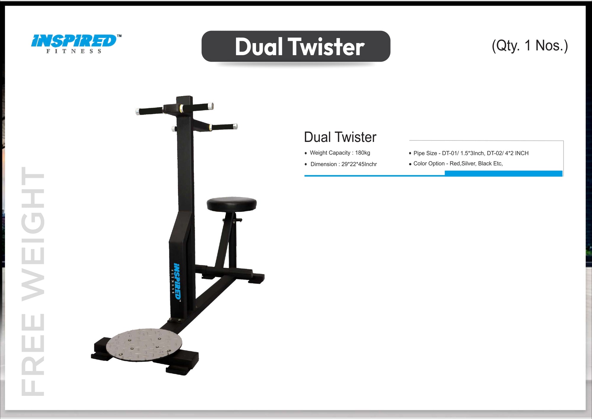 INSPIRED FITNESS FULL IMPORTANT GYM SETUP SUPREME SERIES RS.19,49,999/-