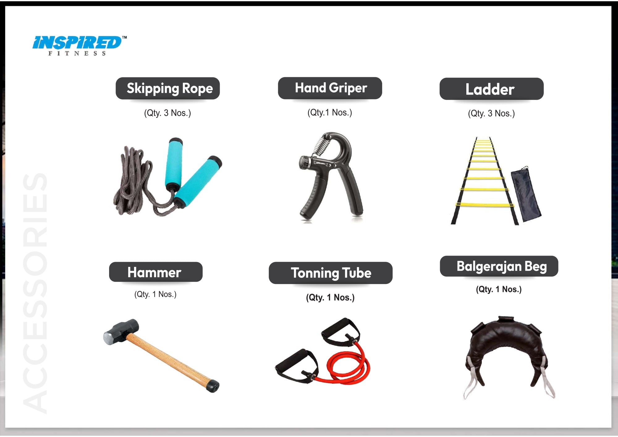 INSPIRED FITNESS FULL IMPORTANT GYM SETUP SUPREME SERIES RS.19,49,999/-