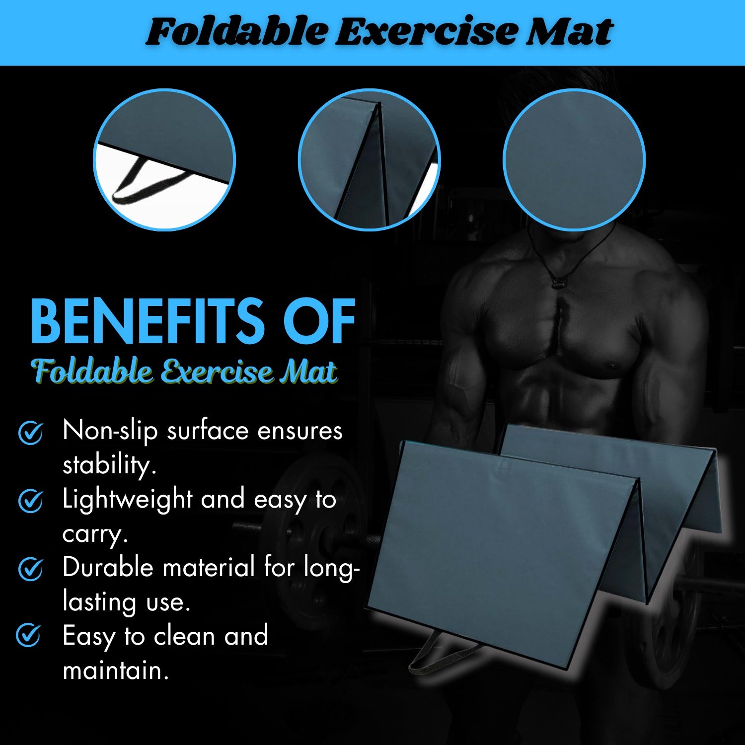 Foldable Gym Exercise Mat