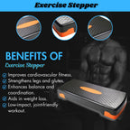 Aerobic Stepper Platform | Adjustable Fitness Step Board