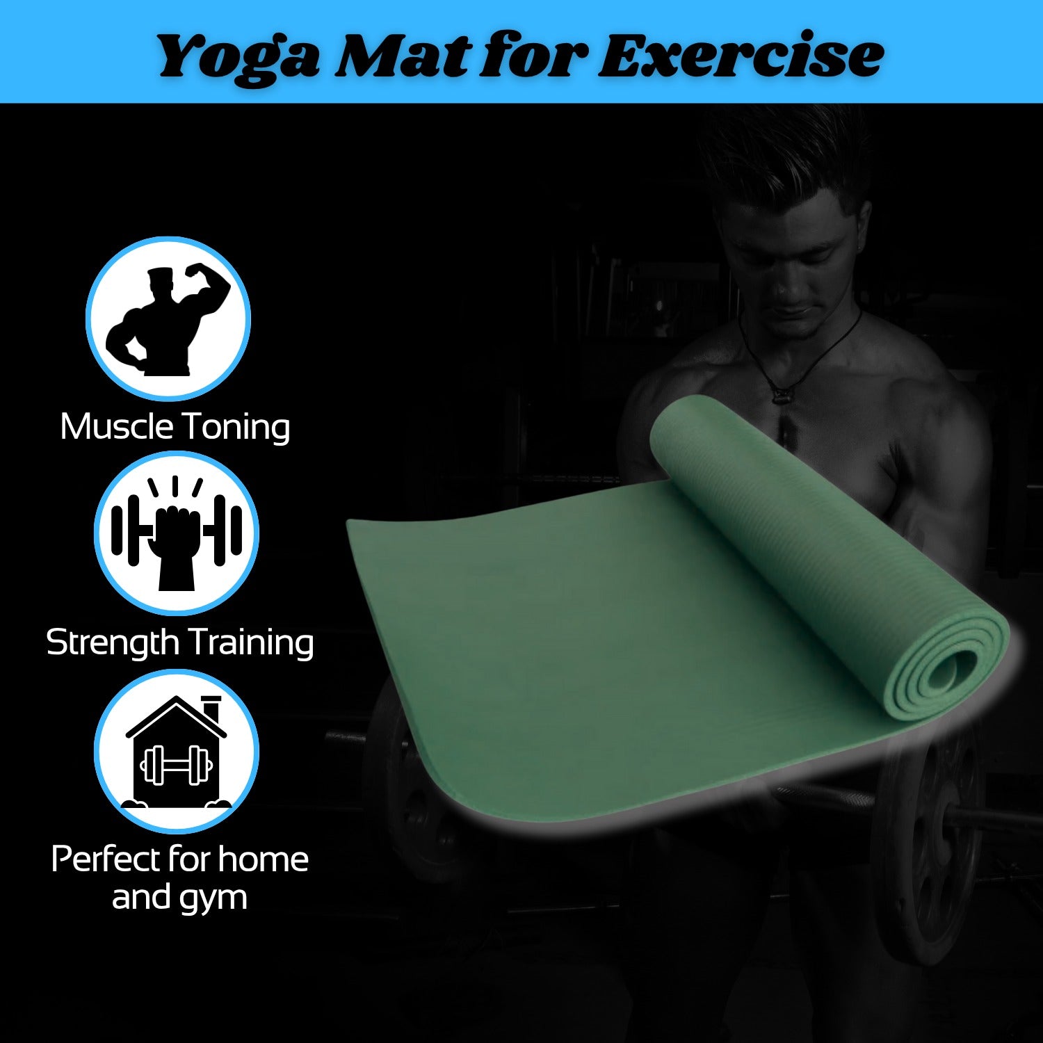 Premium Yoga Mat – Green | Non-Slip & Durable