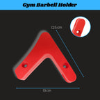 V-Type Gym Barbell Holder (Red Finish