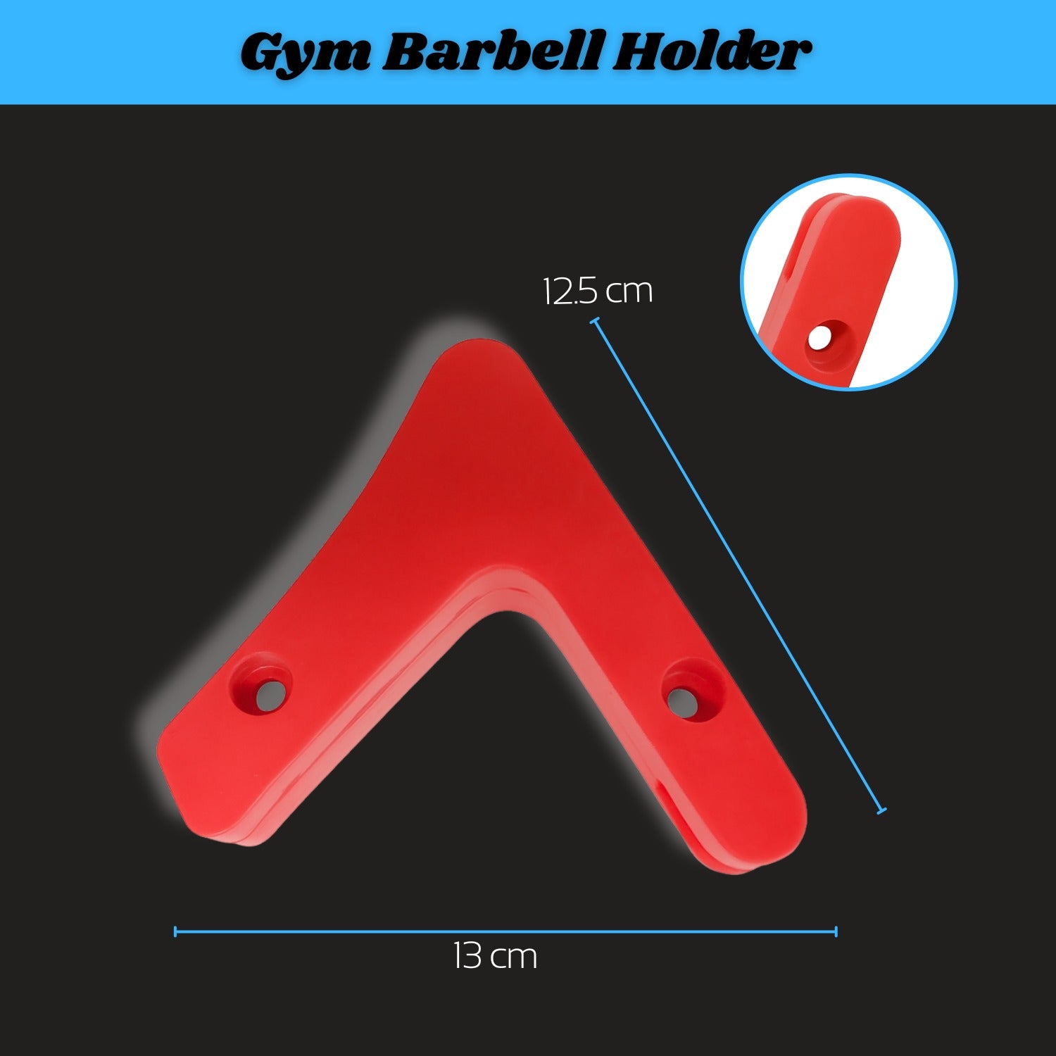 V-Type Gym Barbell Holder (Red Finish