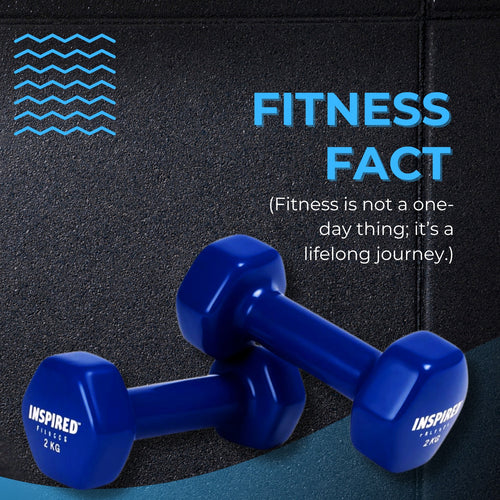 2Kg Vinyl dumbbells' pair