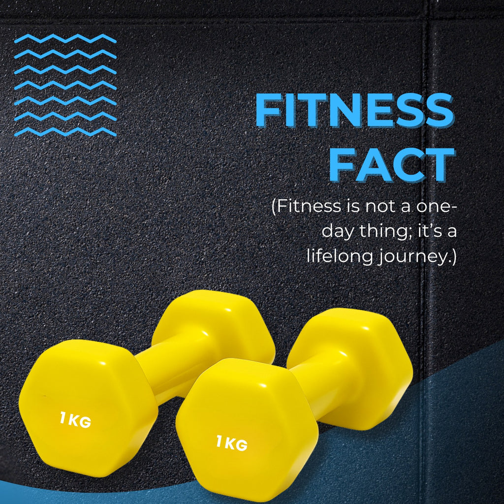 1kg Vinyl Dumbbells Pair