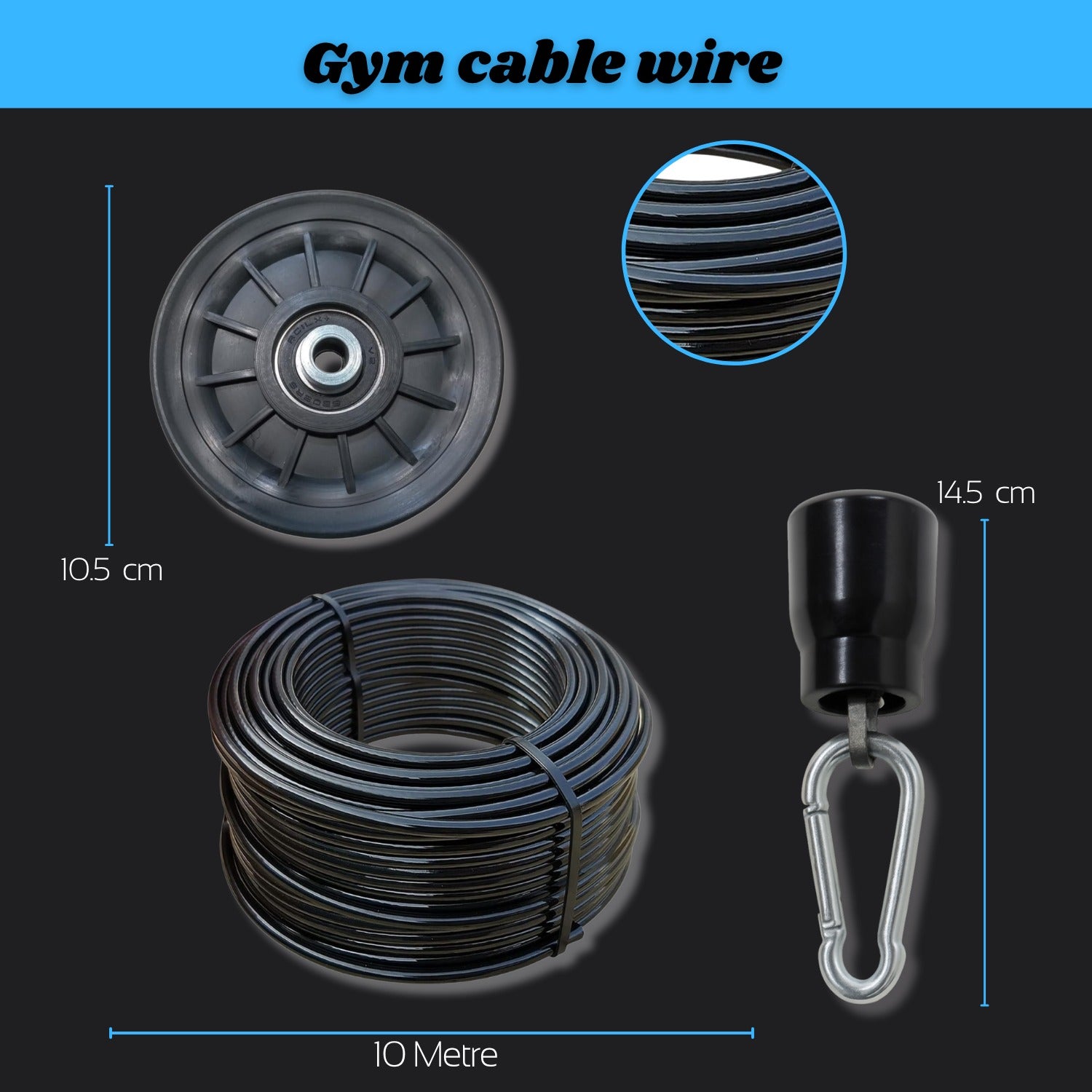 Gym Cable Pulley Set – Heavy Duty Replacement Kit