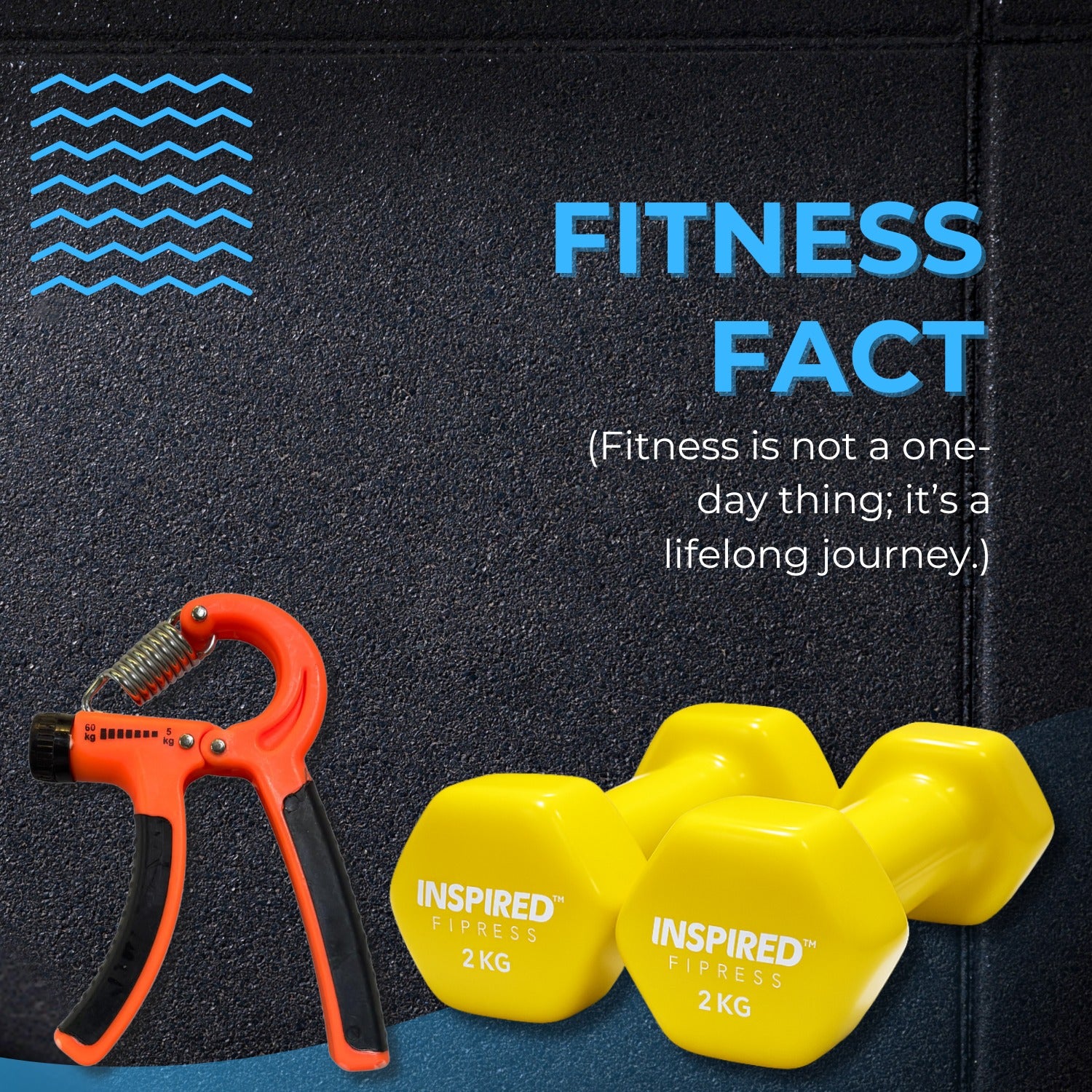 2kg Dumbbells Pair with Hand Grip Exercise