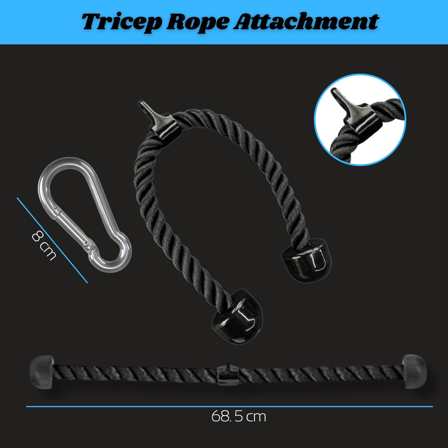 Gym Tricep Rope Attachment