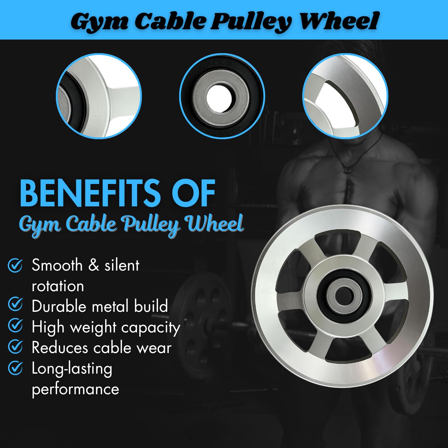 Gym Cable wire steel Pulley