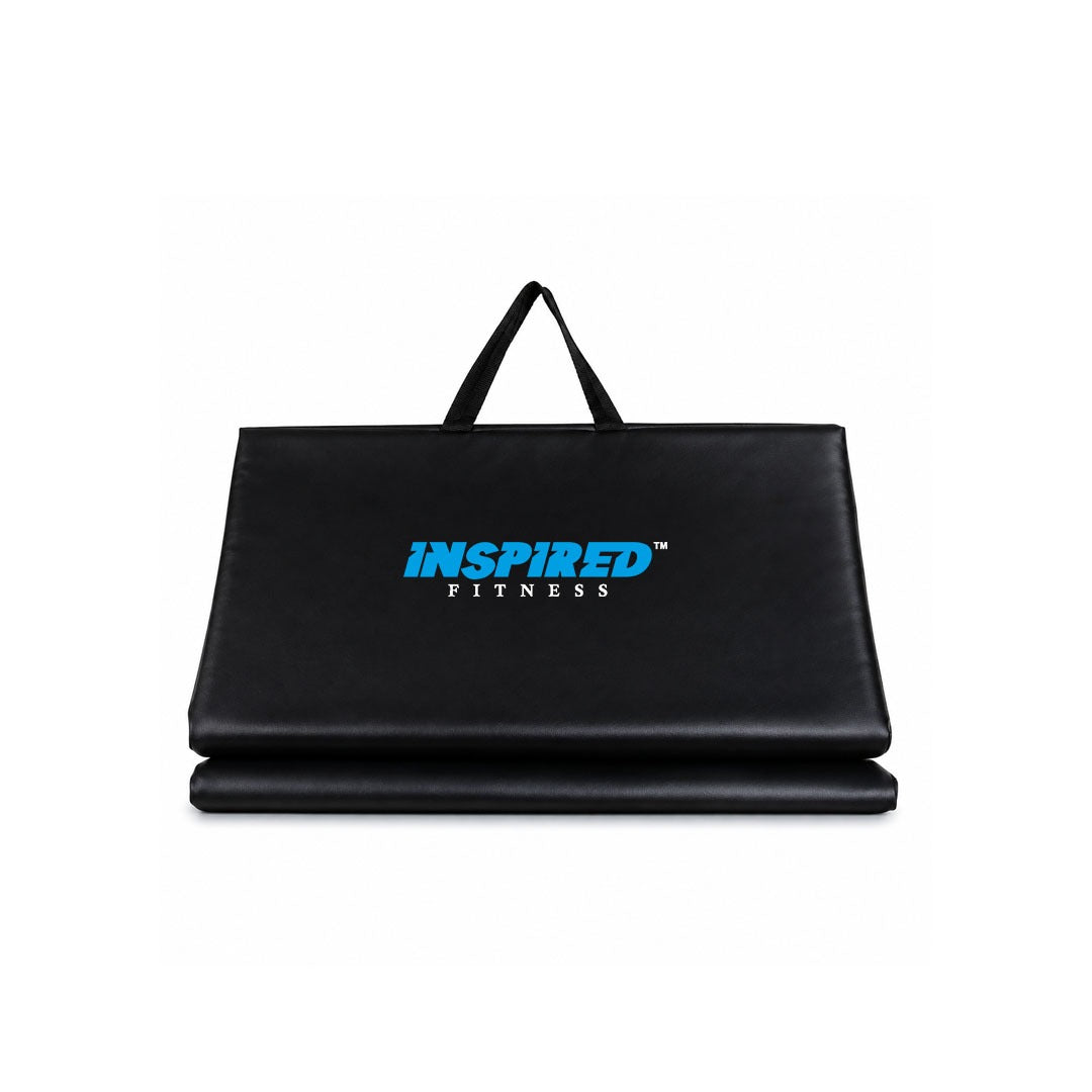 Black foldable gym yoga mat
