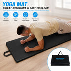 Black foldable gym yoga mat