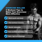 Foam Roller Muscle Recovery | Exercise Roller for Back and Legs | Gym High-Density Yoga Roller | Deep Tissue Massage Foam Roller | Roller for Back and Legs for Workout & Therapy