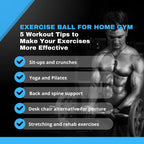 Exercise Gym Ball with Pump – 75cm Anti-Slip Balance Ball for Workout | Fitness Ball for Home Workout | Yoga Chair | Gym Ball for Back Pain – Gym Equipment for Home & Office.